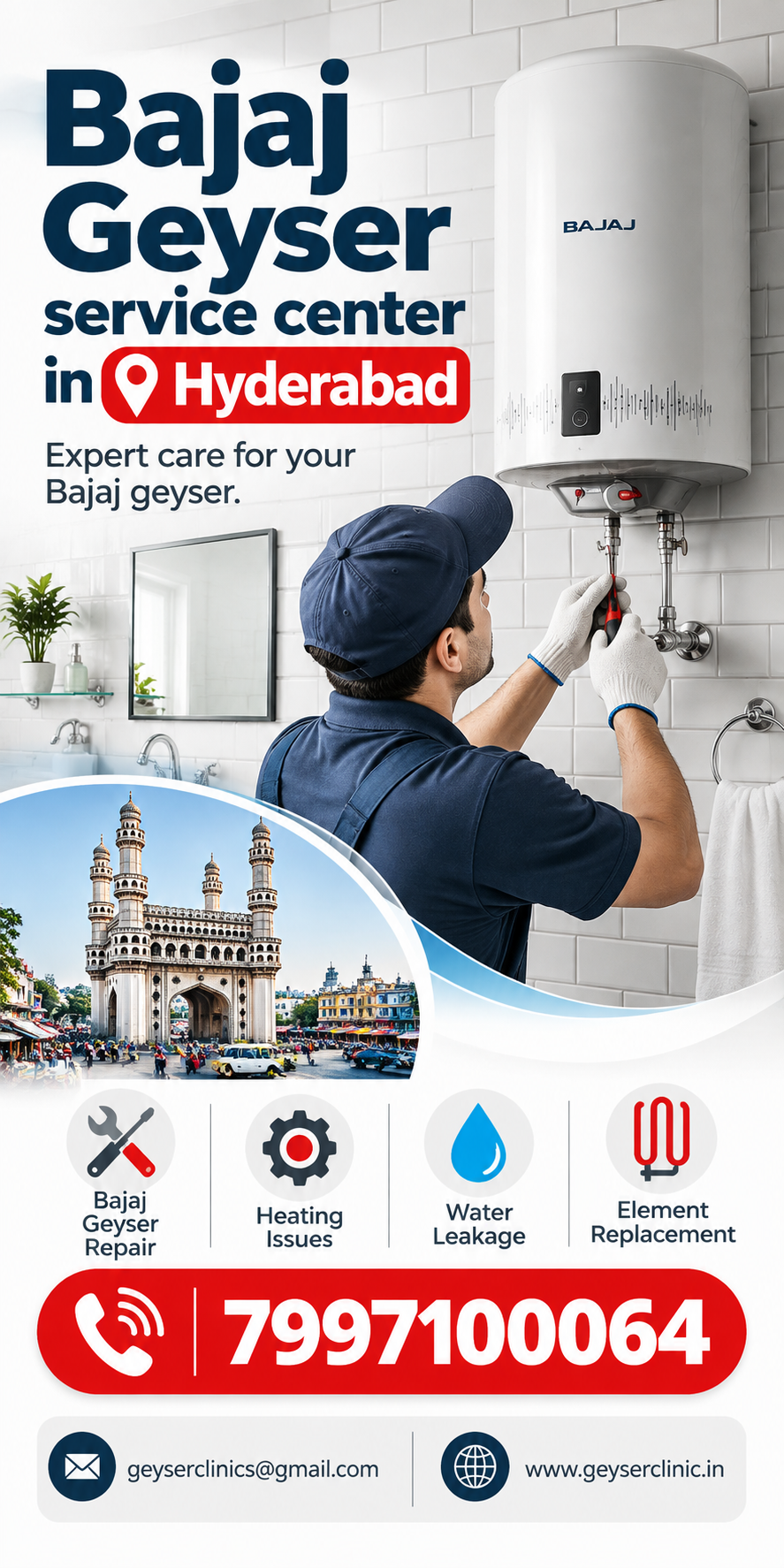 Bajaj Geyser Service Center in Hyderabad | GEYSER CLINIC