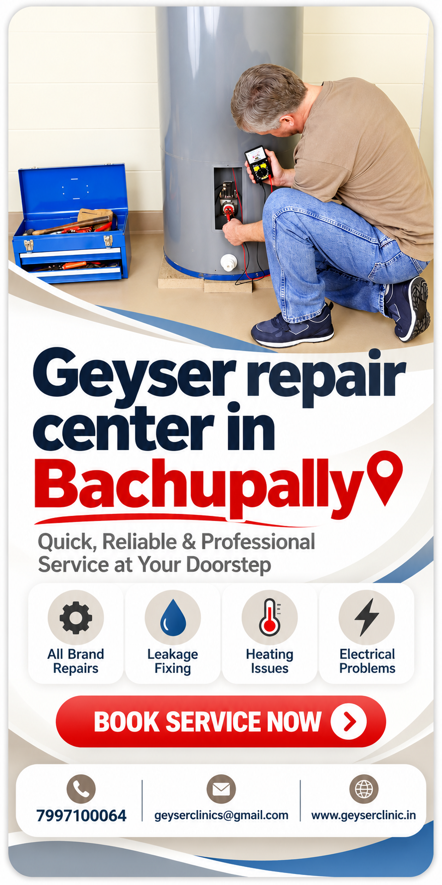 Geyser repair center in Bachupally - GEYSER CLINIC