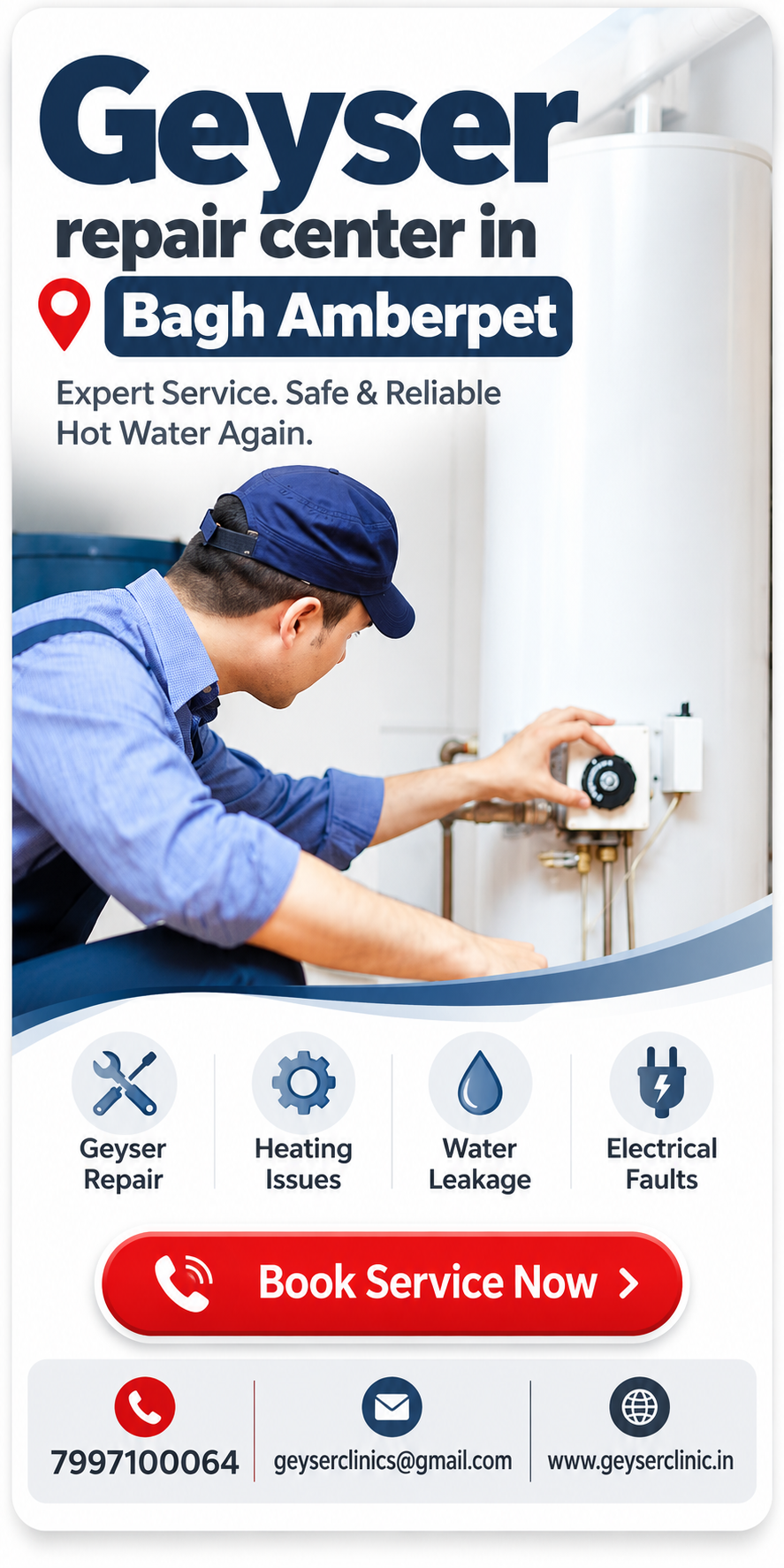 Geyser repair center in Bagh Amberpet - GEYSER CLINIC