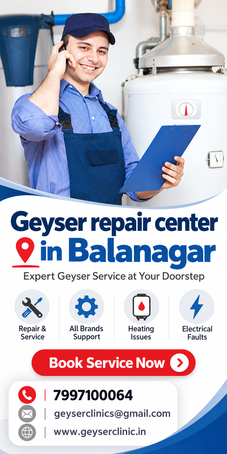 Geyser repair center in Balanagar - GEYSER CLINIC