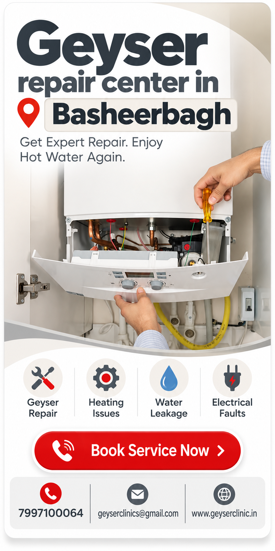 Geyser repair center in Basheerbagh - GEYSER CLINIC
