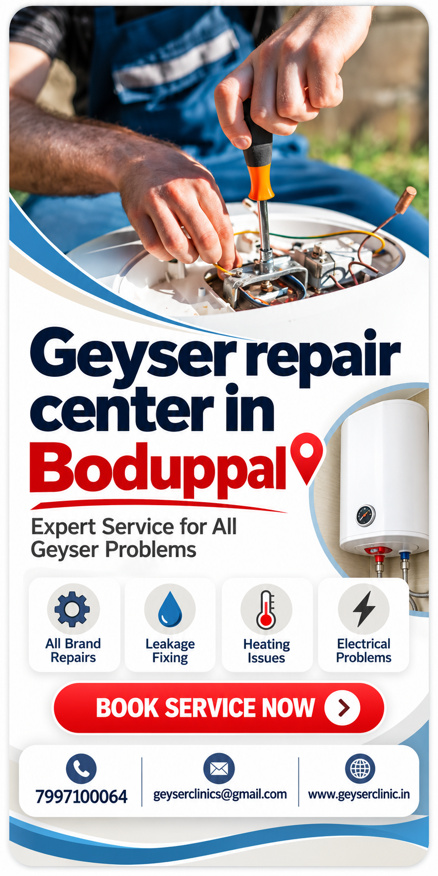 Geyser repair center in Boduppal - GEYSER CLINIC