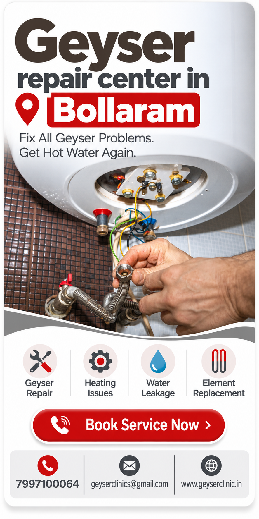 Geyser repair center in Bollaram - GEYSER CLINIC
