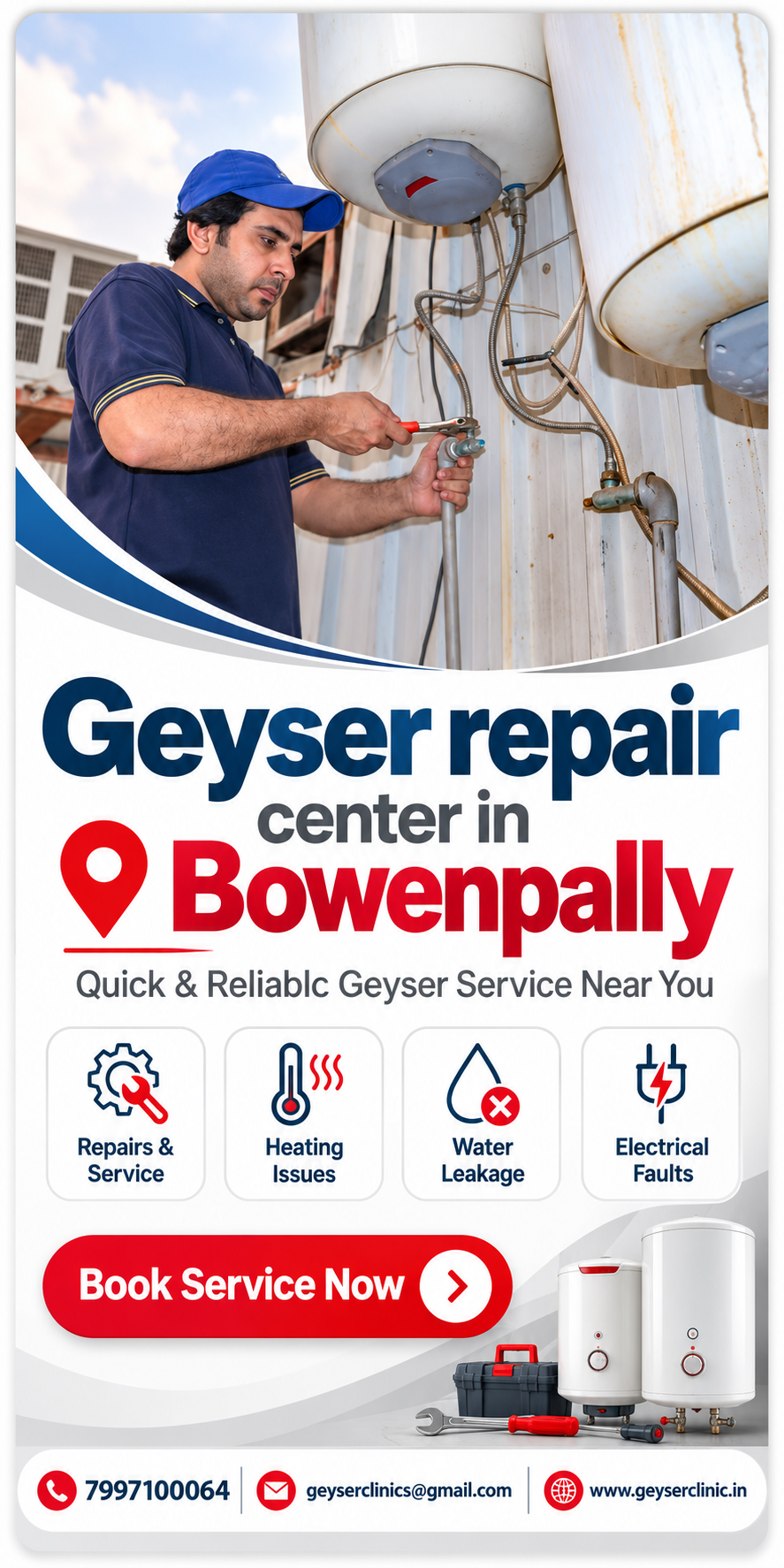 Geyser Repair Center in Bowenpally | GEYSER CLINIC