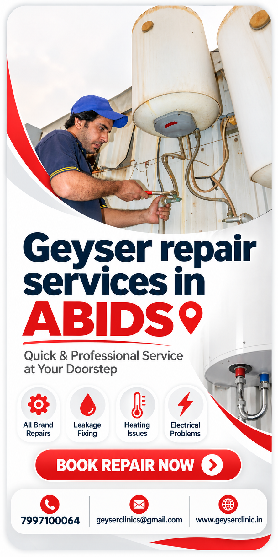 Geyser repair services in Abids - GEYSER CLINIC