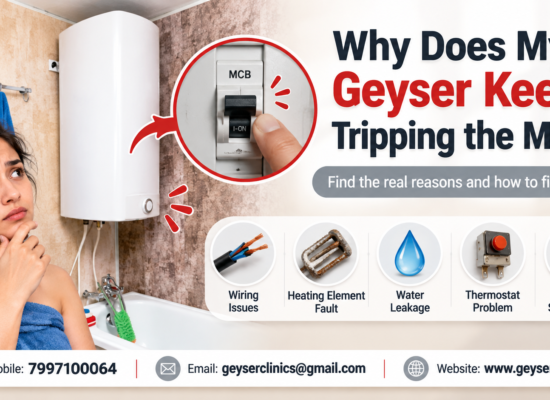 Geyser keeps tripping the MCB due to electrical problems by GEYSER CLINIC