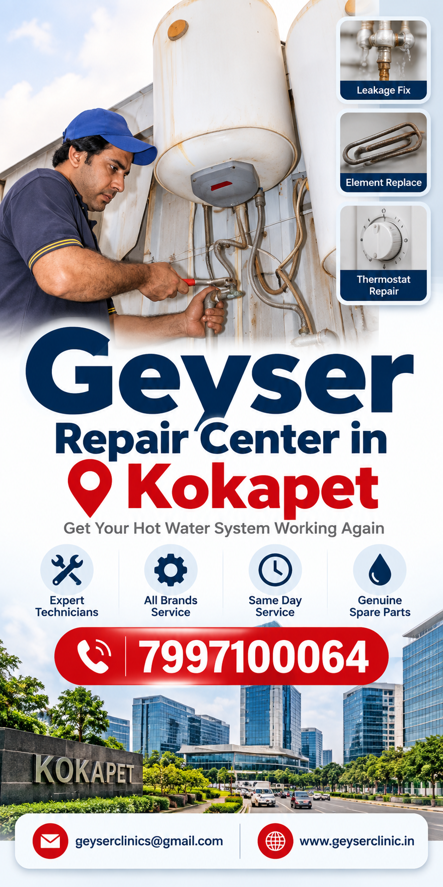 Geyser repair center in Kokapet – GEYSER CLINIC