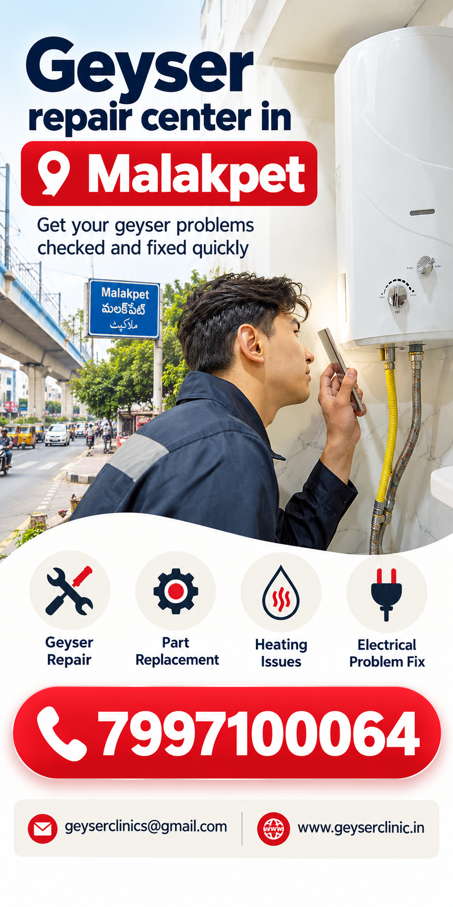 Geyser repair center in Malakpet – GEYSER CLINIC
