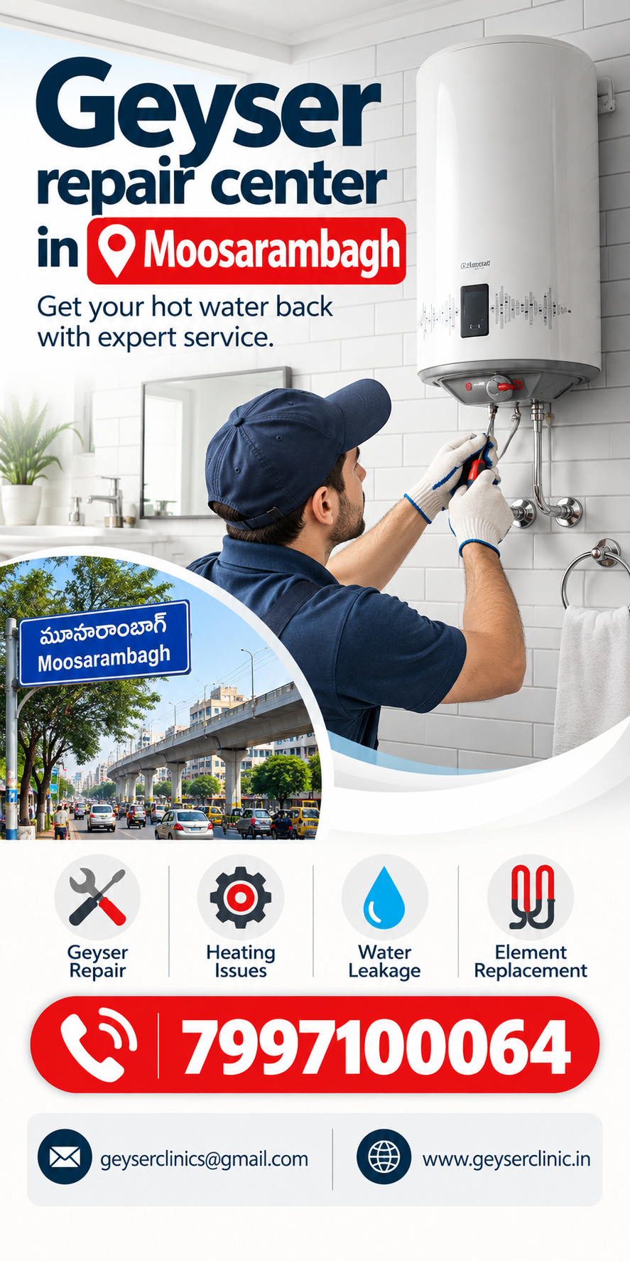 Geyser repair center in Moosarambagh – GEYSER CLINIC