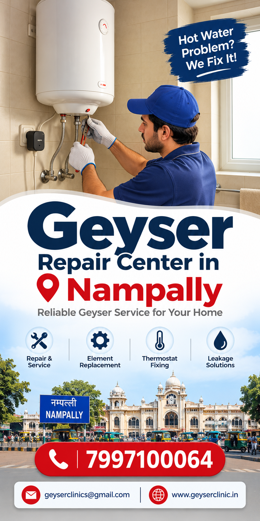 Geyser repair center in Nampally – GEYSER CLINIC