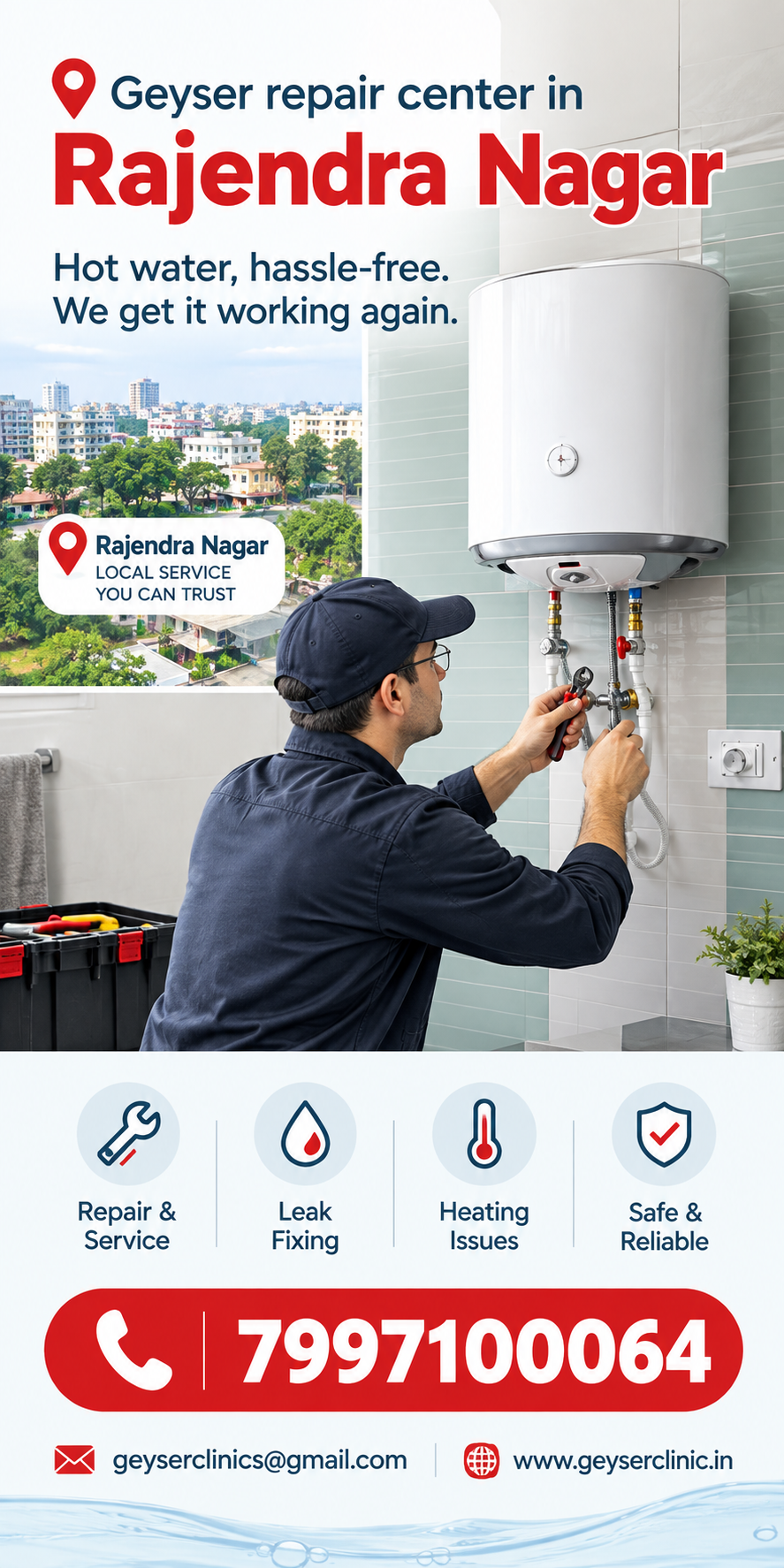 Geyser repair center in Rajendra Nagar – GEYSER CLINIC