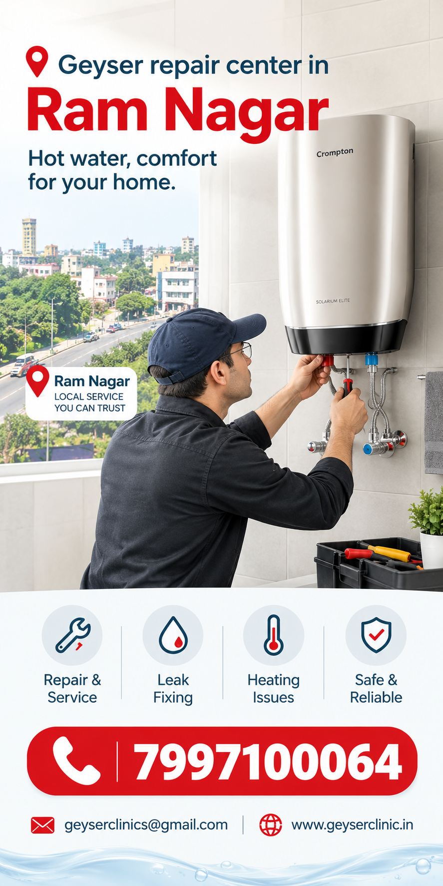 Geyser repair center in Ram Nagar – GEYSER CLINIC