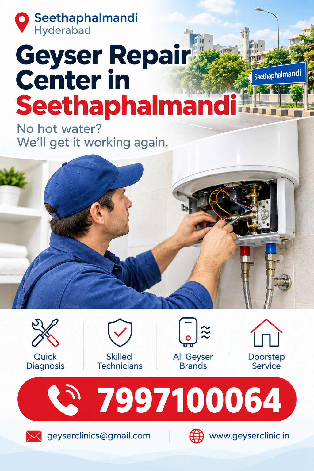 Geyser repair center in Seethaphalmandi – GEYSER CLINIC