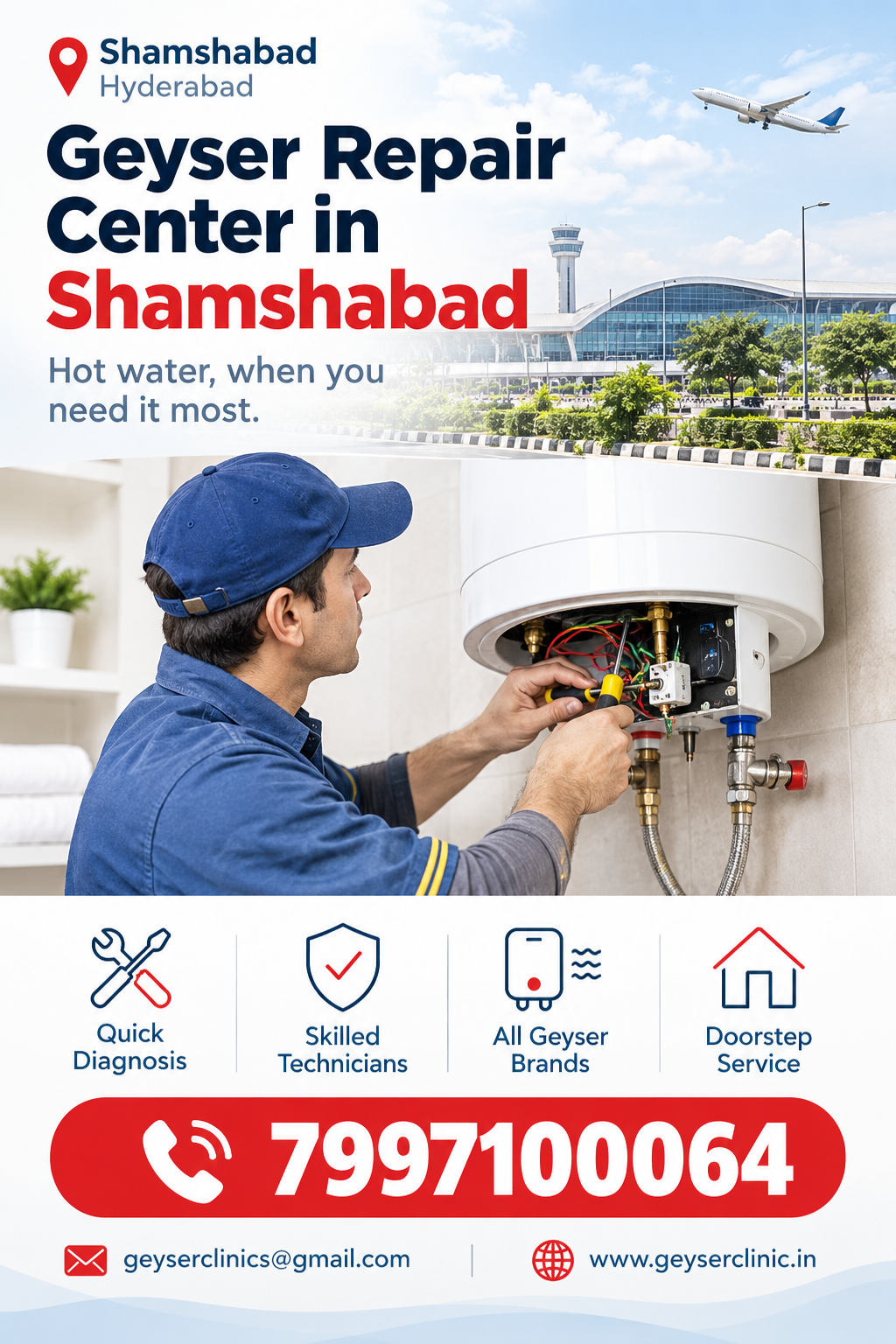 Geyser repair center in Shamshabad – GEYSER CLINIC