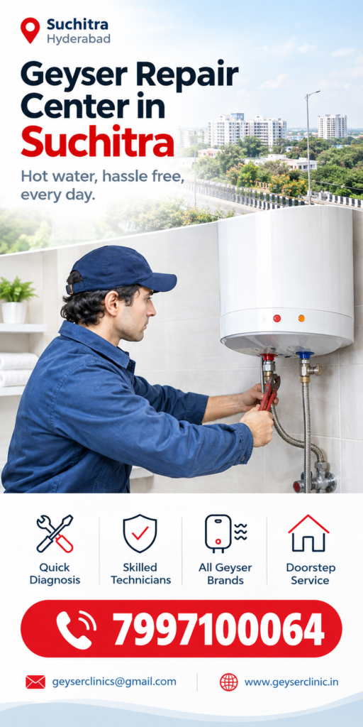 Geyser repair center in Suchitra – GEYSER CLINIC