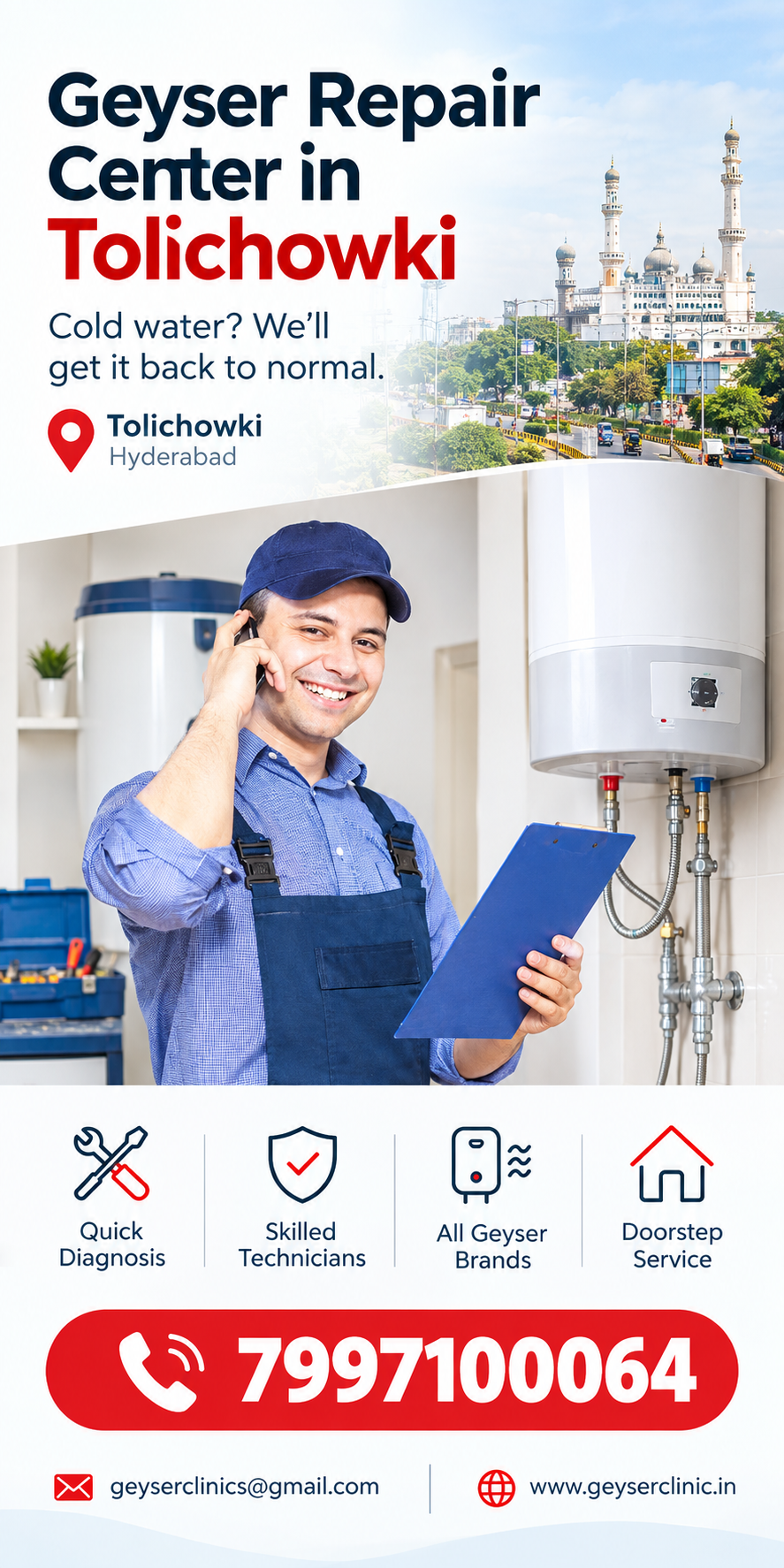 Geyser repair center in Tolichowki – GEYSER CLINIC