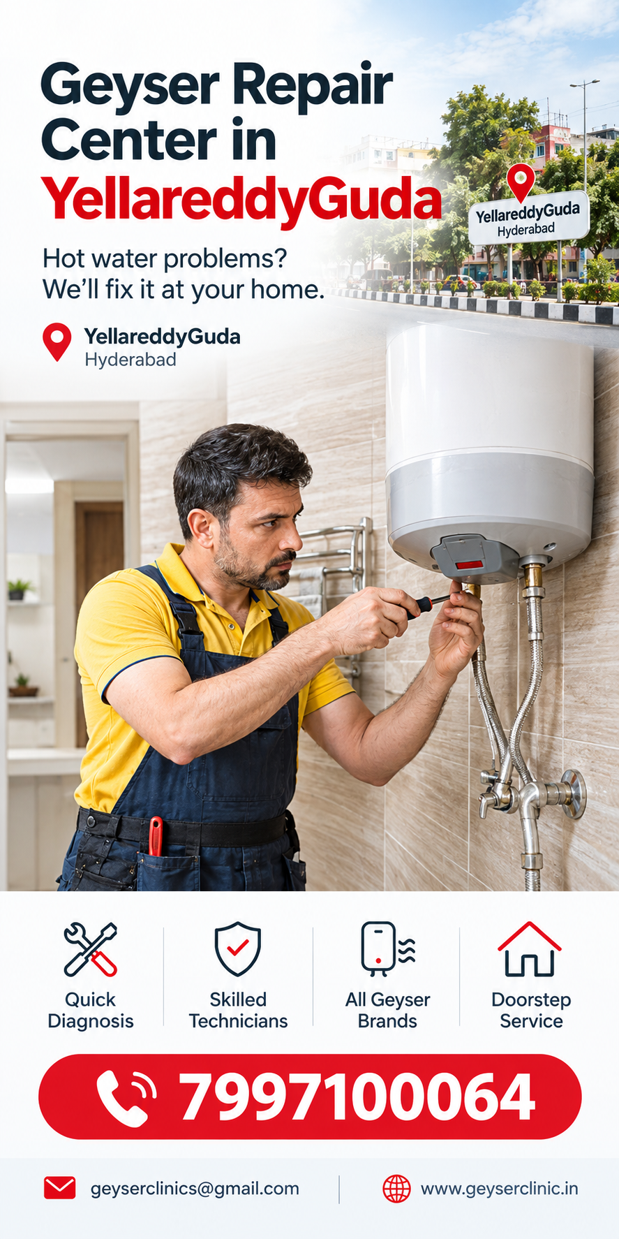 Geyser repair center in YellareddyGuda – GEYSER CLINIC